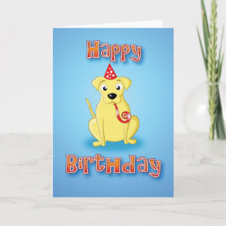 labrador - hat&whistle - happy birthday card