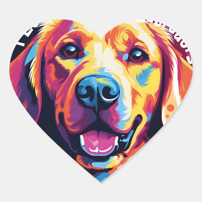 Labrador heart sticker (Front)