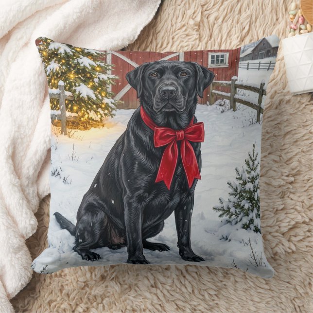 Labrador Holiday  Cushion (Blanket)