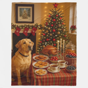 Labrador  Holiday  Fleece Blanket