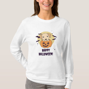 Labrador In Pumpkin Cute Dogs Happy Halloween T-Shirt