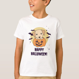 Labrador In Pumpkin Cute Dogs Happy Halloween T-Shirt