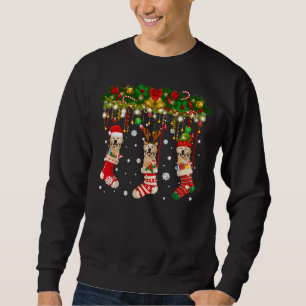 Labrador In Sock Xmas Reindeer Santa Sweatshirt