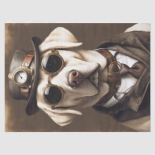 Labrador in Stream Punk attire tissue paper