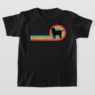 Labrador Lab 70s Retro Rainbow Dog Pet Owner Cute  T-Shirt