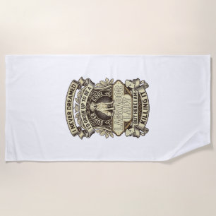 Labrador Lady Dog Crown Shield_1 Beach Towel