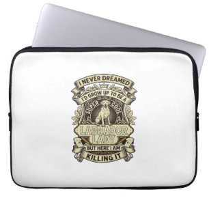 Labrador Lady Dog Crown Shield_1 Laptop Sleeve