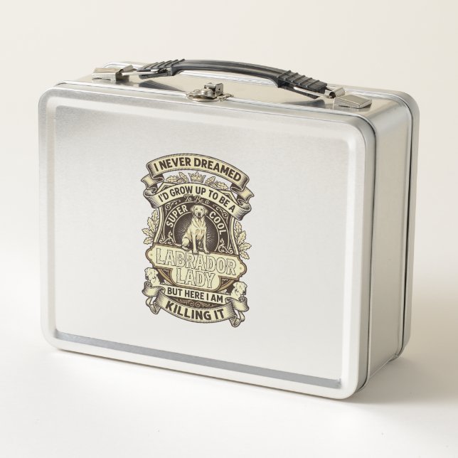 Labrador Lady Dog Crown Shield_1 Metal Lunch Box (Front)
