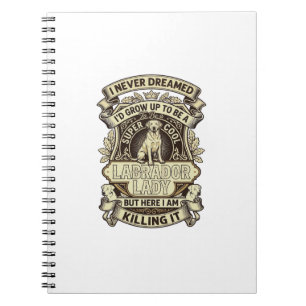 Labrador Lady Dog Crown Shield_1 Notebook