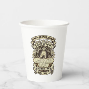 Labrador Lady Dog Crown Shield_1 Paper Cups