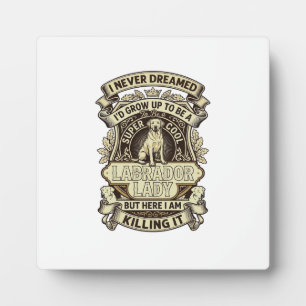 Labrador Lady Dog Crown Shield_1 Plaque