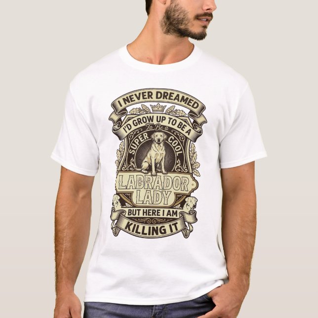 Labrador Lady Dog Crown Shield_1 T-Shirt (Front)