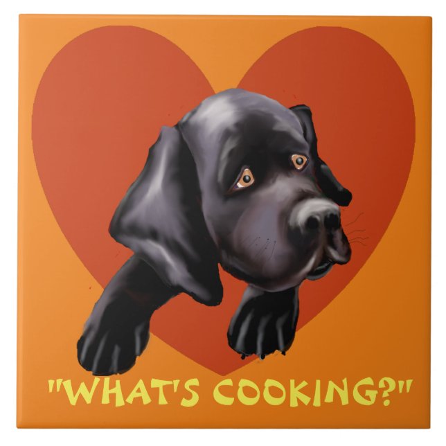 Labrador Love Ceramic  Kitchen Tile (Front)