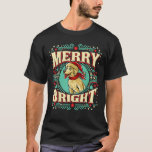 Labrador Merry Bright Christmas Santa Claus Dog  T-Shirt<br><div class="desc">Labrador Merry Bright Christmas Santa Claus Dog</div>