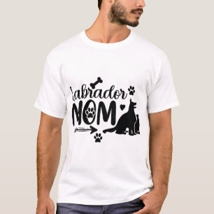 Labrador Mom SVG � Dog Silhouette & Paw Print Desi T-Shirt