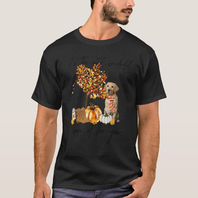 Labrador Most Wonderful Time Of Year Pumpkin Weste T-Shirt (Front)