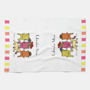 Labrador Mum at Poolside Tea Towel