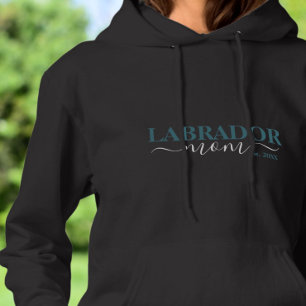 Labrador Mum Blue Text Design Hoodie