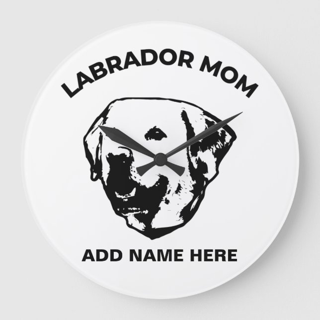 Labrador Mum   Large Clock (Front)