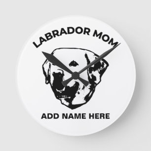 Labrador Mum   Round Clock