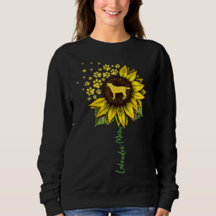 Labrador Mum Sunflower Labrador Retriever Dog Mum  Sweatshirt