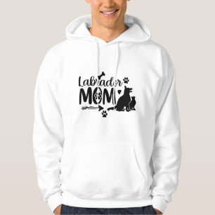 Labrador Mum SVG � Dog Silhouette & Paw Print Desi Hoodie