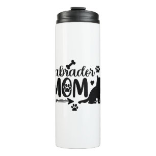 Labrador Mum SVG � Dog Silhouette & Paw Print Desi Thermal Tumbler