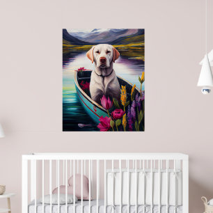 Labrador on a Paddle: A Scenic Adventure Poster
