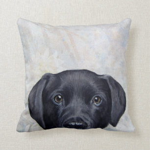 Labrador original painting print by Miart Cushion