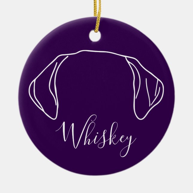 Labrador Ornament (Om Logo) (Front)