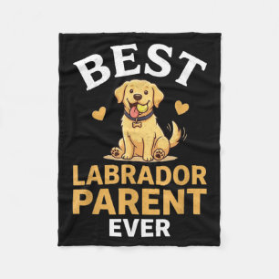 Labrador parent cute retro yellow lab owner design fleece blanket