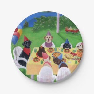Labrador Party Paper Plates