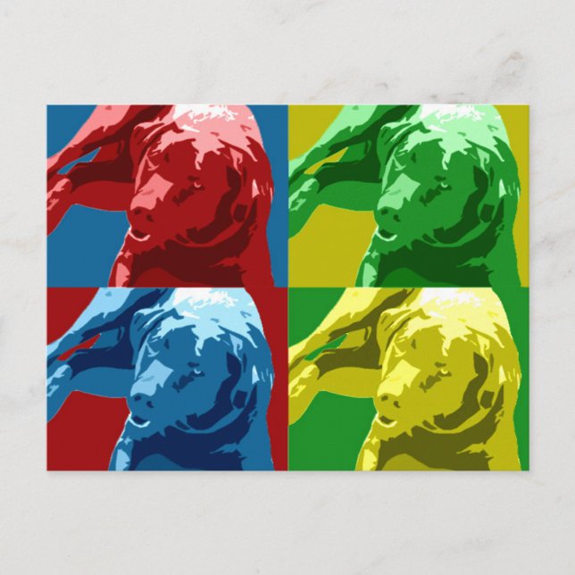 Labrador pop art effect! postcard (Front)