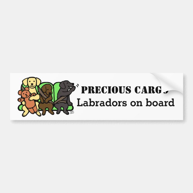 Labrador Precious Cargo Bumper Sticker (Front)