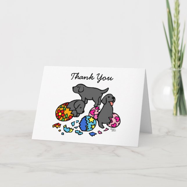 Labrador Puppies from Eggs Thank You Card (Front)