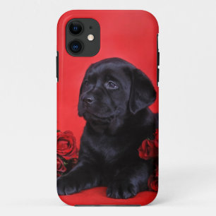 Labrador puppy and roses Case-Mate iPhone case
