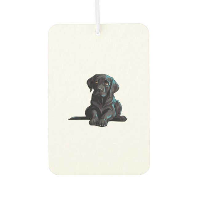 Labrador Puppy   Car Air Freshener (Front)