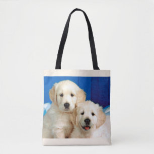 Labrador pups tote bag