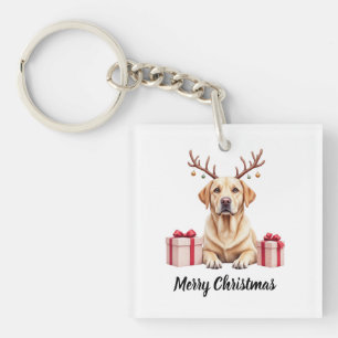 Labrador Reindeer Key Ring
