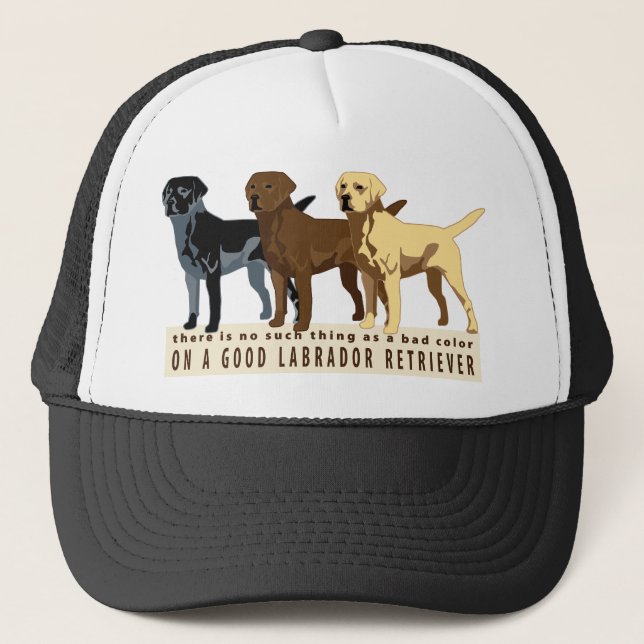 Labrador Retriever 3 colours Trucker Hat (Front)