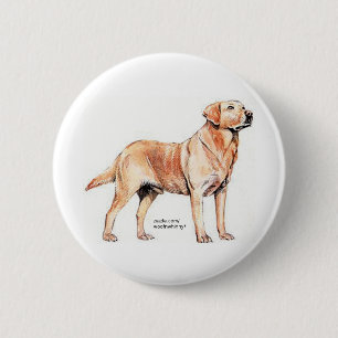 Labrador Retriever 6 Cm Round Badge