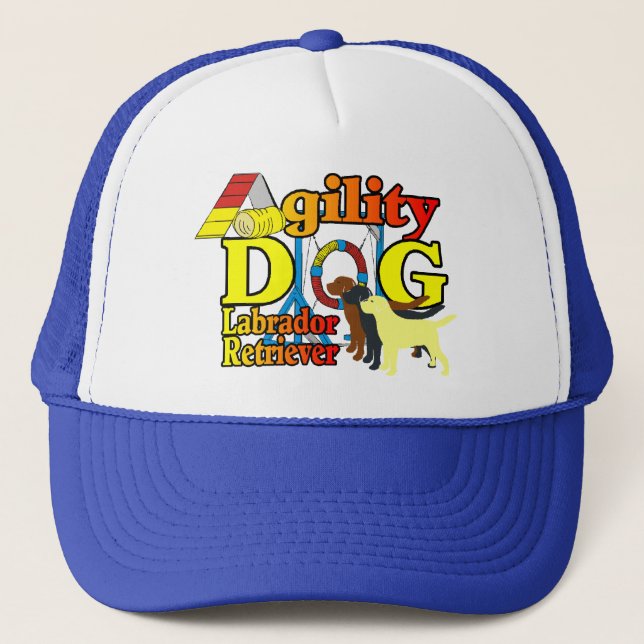 Labrador Retriever Agility Trucker Hat (Front)