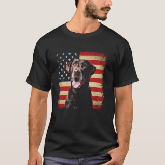 Labrador Retriever American Flag 4th of July Patri T-Shirt