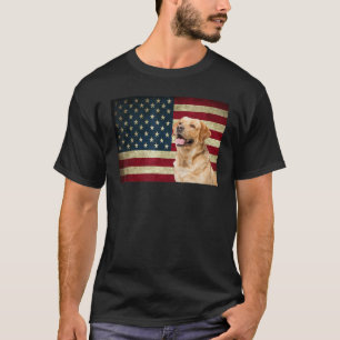 Labrador retriever American Flag labra dog Animal T-Shirt