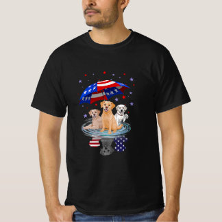 Labrador Retriever American Flag Shadow T-Shirt