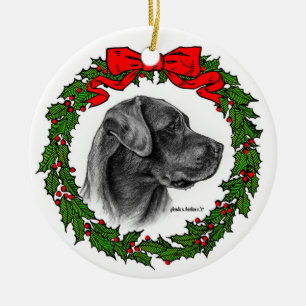 Labrador Retriever Art by Glenda S. Harlan Ceramic Ceramic Tree Decoration