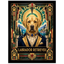Labrador Retriever, Art Deco Dog