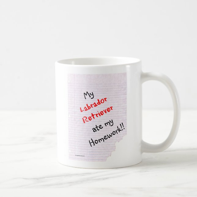 Labrador Retriever Ate My Homework Coffee Mug (Right)