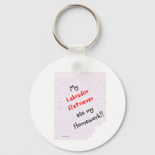 Labrador Retriever Ate My Homework Keychain