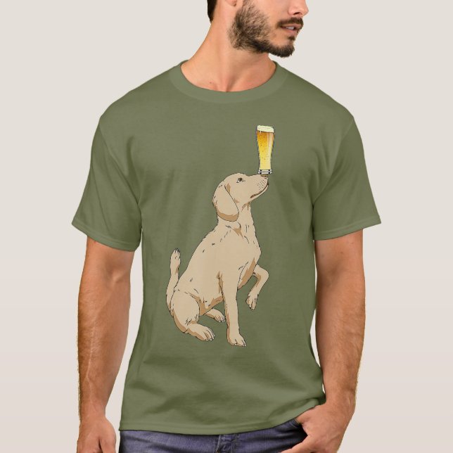 Labrador Retriever  Beer Lovers Shirt Craft Beer (Front)